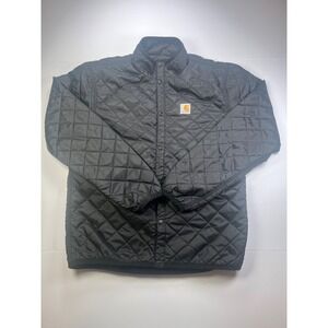 Carhartt Gilliam Quilted Jacket Men Medium Black 102316 001 Snap Front Insulated